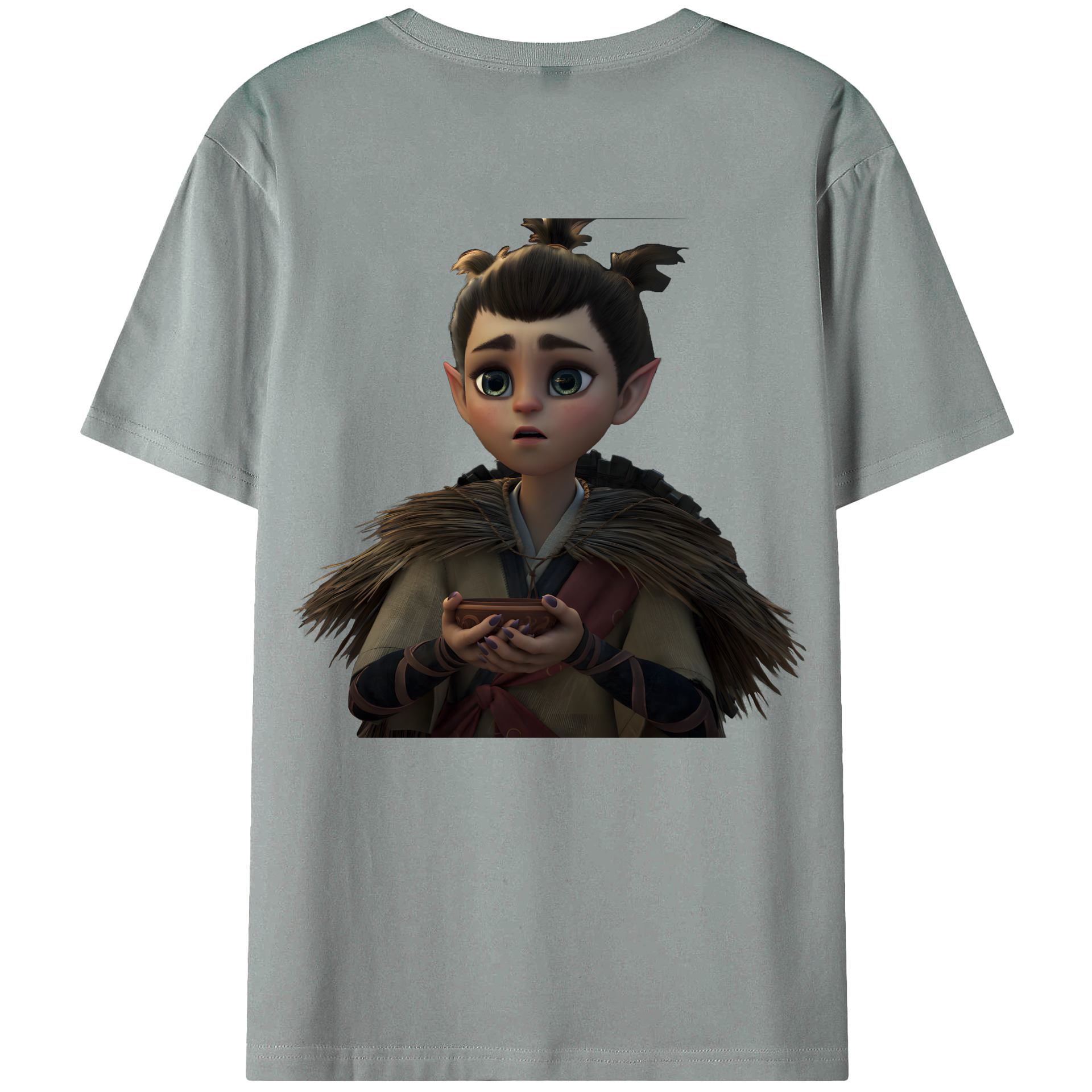（画像用） Ne Zha 2 ナタ 魔童の大暴れ 綿100％ メンズ半袖Tシャツ（バックプリント） 通気性